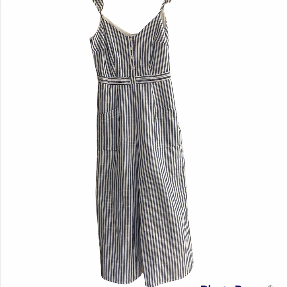 Nautical Jumpsuit Flutter Straps Vacation Women’s Size Small NWT